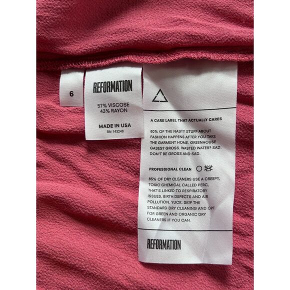 Reformation V-Neck Cold Shoulder Wrap Dress - Size 6 - Picture 4 of 11